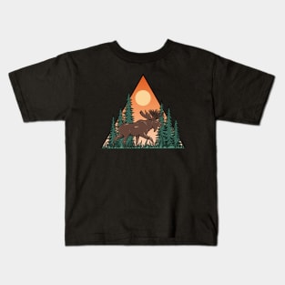 Moose Warning Kids T-Shirt